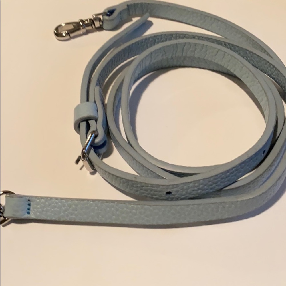 Bandolier baby blue crossbody strap